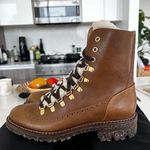 The Office of Angela Scott Mr. Bernard Shearling combat boots